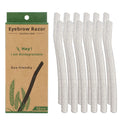 12x Eyebrow Facial Razor Dermaplaning Tool Eyebrow Trimmer  Wheat Straw Plastic Handle Eco Friendly Disposable razor