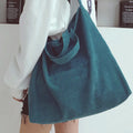 Women Retro Large Size Lint Shoulder Bag Hobo Handbag Casual Tote Lady Crossbody Bag