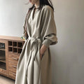 Boutique Wholesale 2026 Spring New Korean Version Loose and Elegant Temperament Lace up V-neck Women's Dress