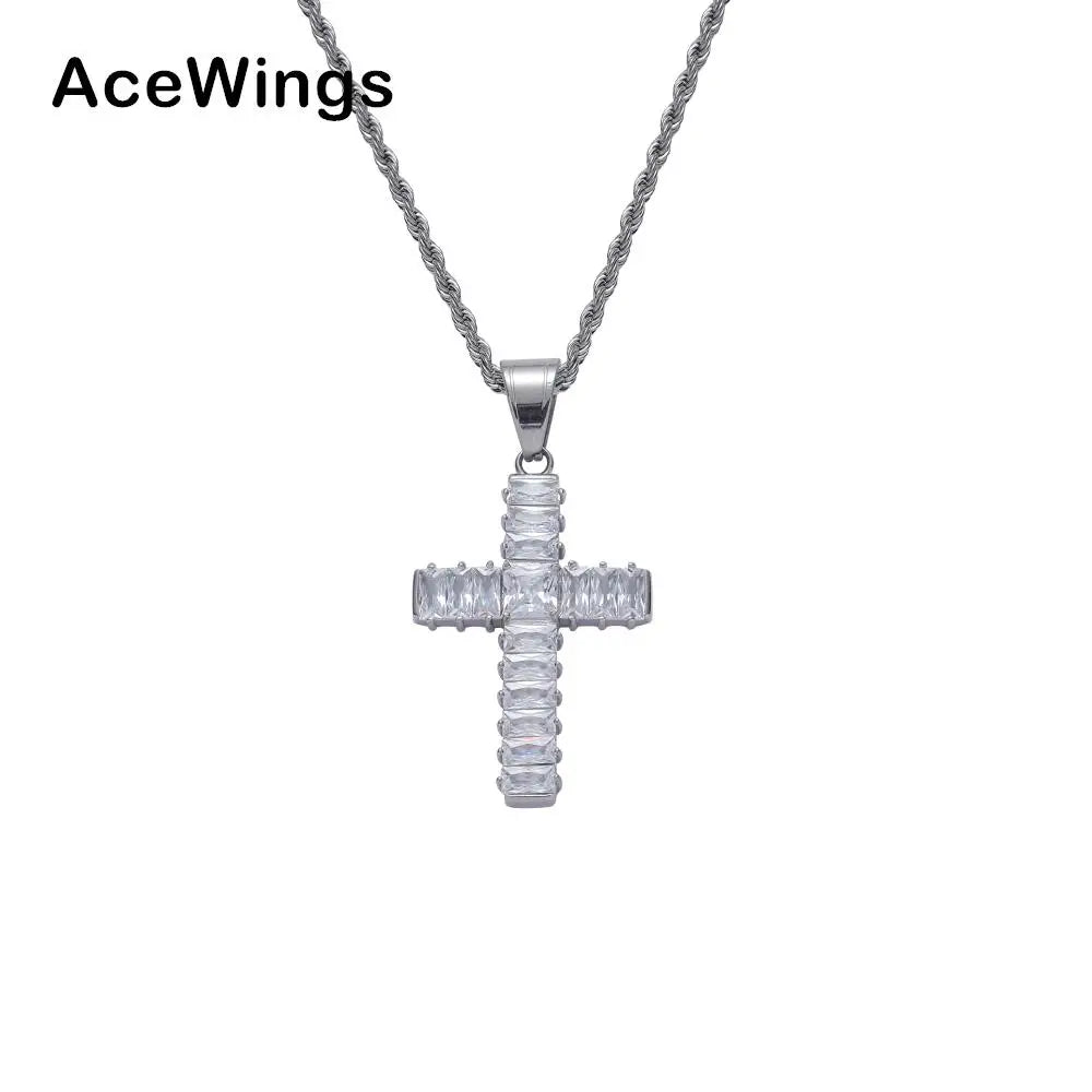 SN266   Hip Hop Bling Bling Iced Out Pendant Stainless Steel Material