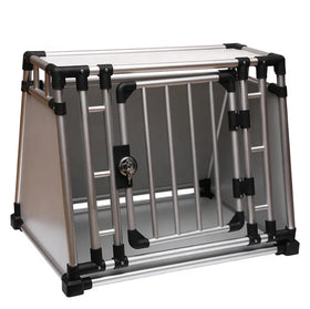 Luxury XXL Heavy Duty Aviation Aluminum Dog Crate Dog Transport Box