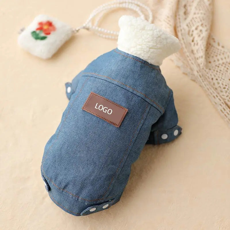Multi-colors Dog Jacket Clothes Small Pet Clothing Corduroy Pet Outfits Cute Autumn Winter Cartoon Coat