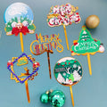 Factory Wholesale Christmas Cake Topper Mix Design Merry Christmas Acrylic Cake Topper for Christmas Decoration