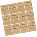 European and American Adjustable Black Rope 12 Zodiac Bracelet Card Bracelet Gifts for Women