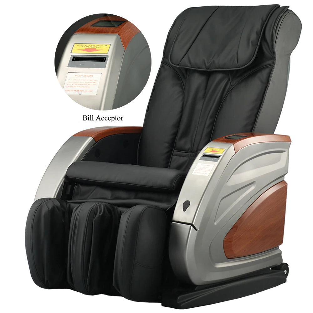 China Rotai Best Vending Recliner Air Compression Massage Body Chair with Bill Acceptors