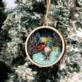 Laser Cutting Service Wood UV Printed Double Sided 3D Christmas Laser Cut Wood Decorations Wooden Tree Ornament