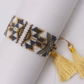 Handmade Bohemian Ethnic Style Woven Women's Bracelet Fashion Jewelry with Miyuki Beads Geometric Design Trendy Fashion Gift