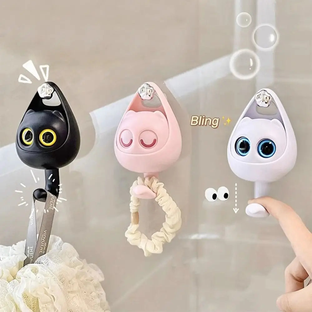 Creative Cute Cartoon Cat Hooks Wall Hook for Clothes Hat Scarf Key Holders Animals Hanger Rack Home Decoration Hanger