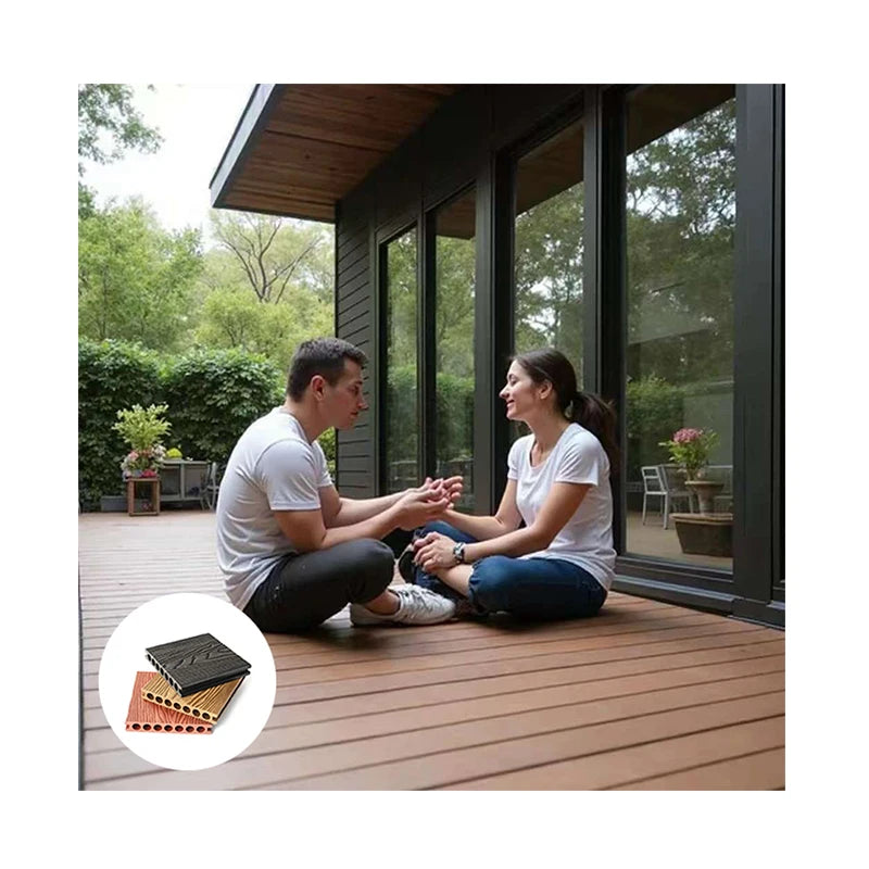 Modern Style Outdoor Engineered WPC Decking Weather-Resistant Wood Plastic Traditional Square for Swimming Pools & Gardens