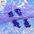 Nanyee Textile Shiny Blue Pastel Mermaid Style Paillette 5mm Sequin Fabrics