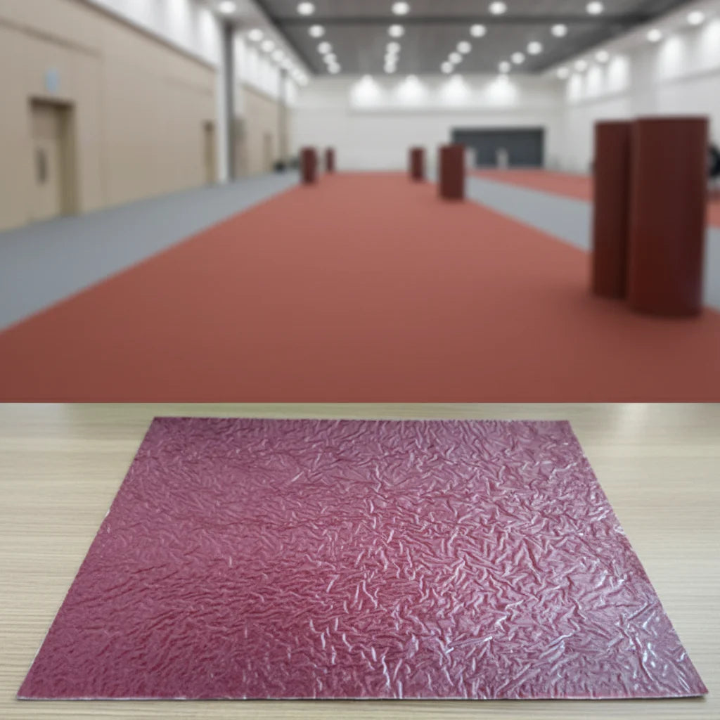 Needle Punch Exhibition Carpet with Plastic Covering | Non-Woven Event Carpet| Anti-Slip Floor Covering for Trade Show & Party