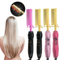 Masterlee Custom logo Hot Hair Comb Professional Hair Straightener Electric Copper Heater Comb