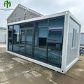 Customized Glass Wall Mobile Office Curtain Villa Leisure Sunroom Assemble Prefabricated Container House