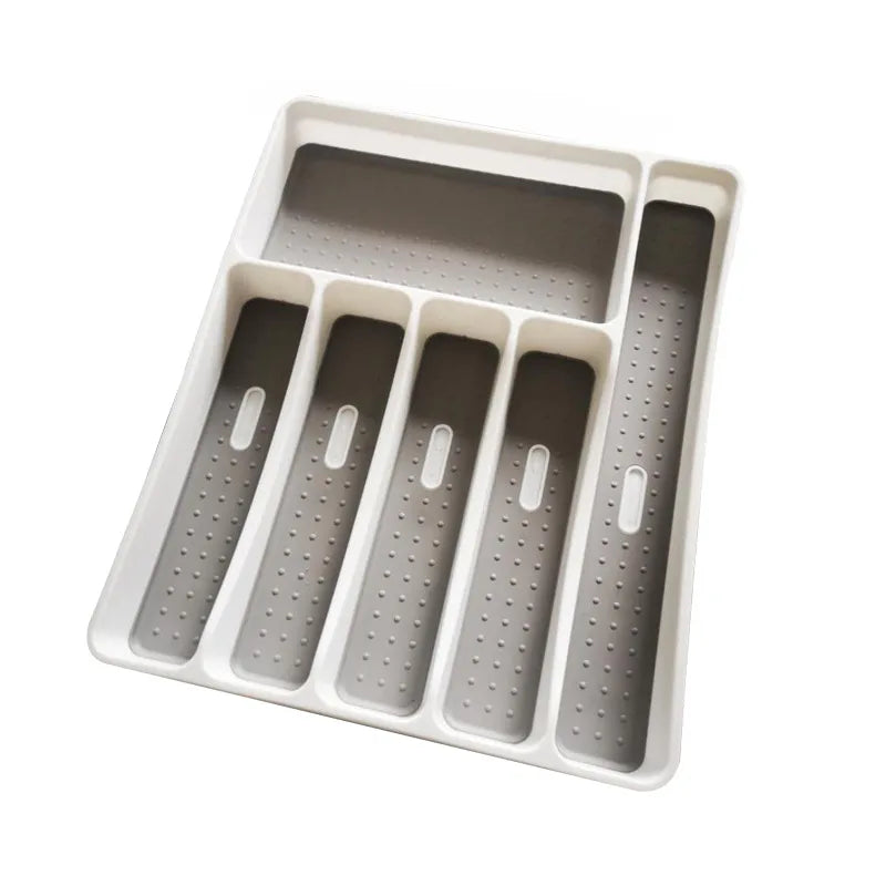 Kitchen Drawer Organizer Tray Cutlery Tray Utensil Tableware Separation Storage Box Cutlery for Spoon Fork Knife Shelf Bandeja