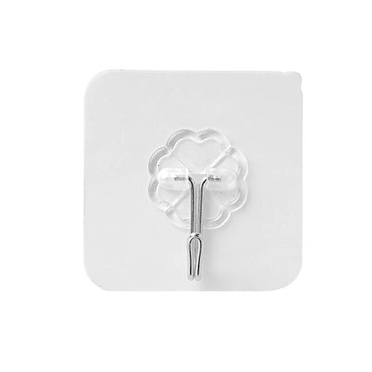 Direct Sale Multifunctional Transparent Plastic Bathroom Hook Waterproof and Oilproof Square Shape for Bedding Use