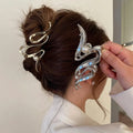 2024 Fashion Pearl Designer Unbreakable Large Hair Claw Crystal 18k Gold  Beads Clamp Hair Clips Accessory for Women Girls