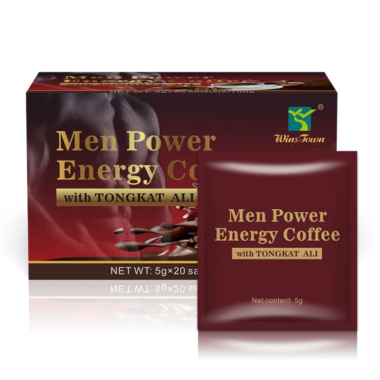 Private Label Herb Men Energy Coffee Maca Instant Coffee for Men Restore Energy Male Booster Custom Men power Energy Coffee