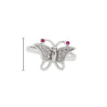 Golden Supplier Jewelry Silver 925 Rings butterfly Rings Jewelry Women 925 Sterling Silver butterfly Ring Design