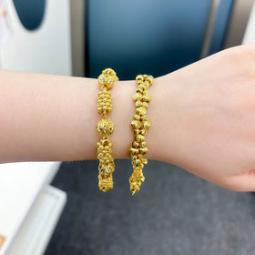Jxx Newest Unisex Chunky Jewelry Luxury Bangle 24k Gold Plated Classic Charm Bracelets for Anniversary Wholesale Brass