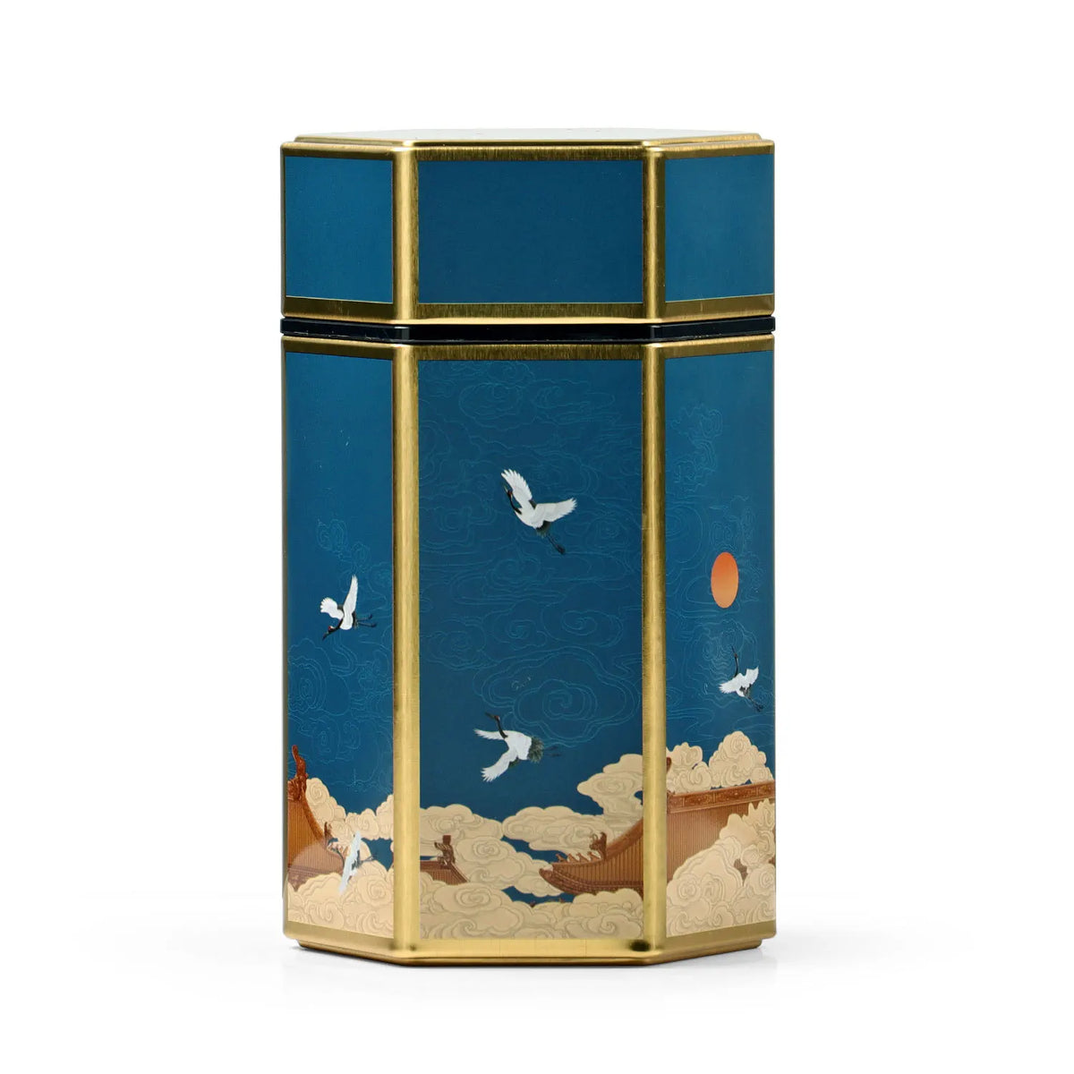 Factory Wholesale RTS Empty Small Hexagonal Can Metal Tin Can Packaging Box for Tea