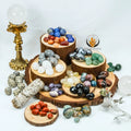 Clear Crackle Quartz Tumbles Wholesale Polished Energy Stones Rose Amethyst Tumbled Gemstones Crystal Healing Stones