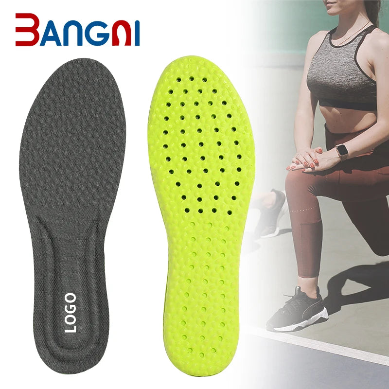Wholesale Wormwood Deodorant comfort Shoe Inserts Pu Running Insole for Men Women Standing All Day