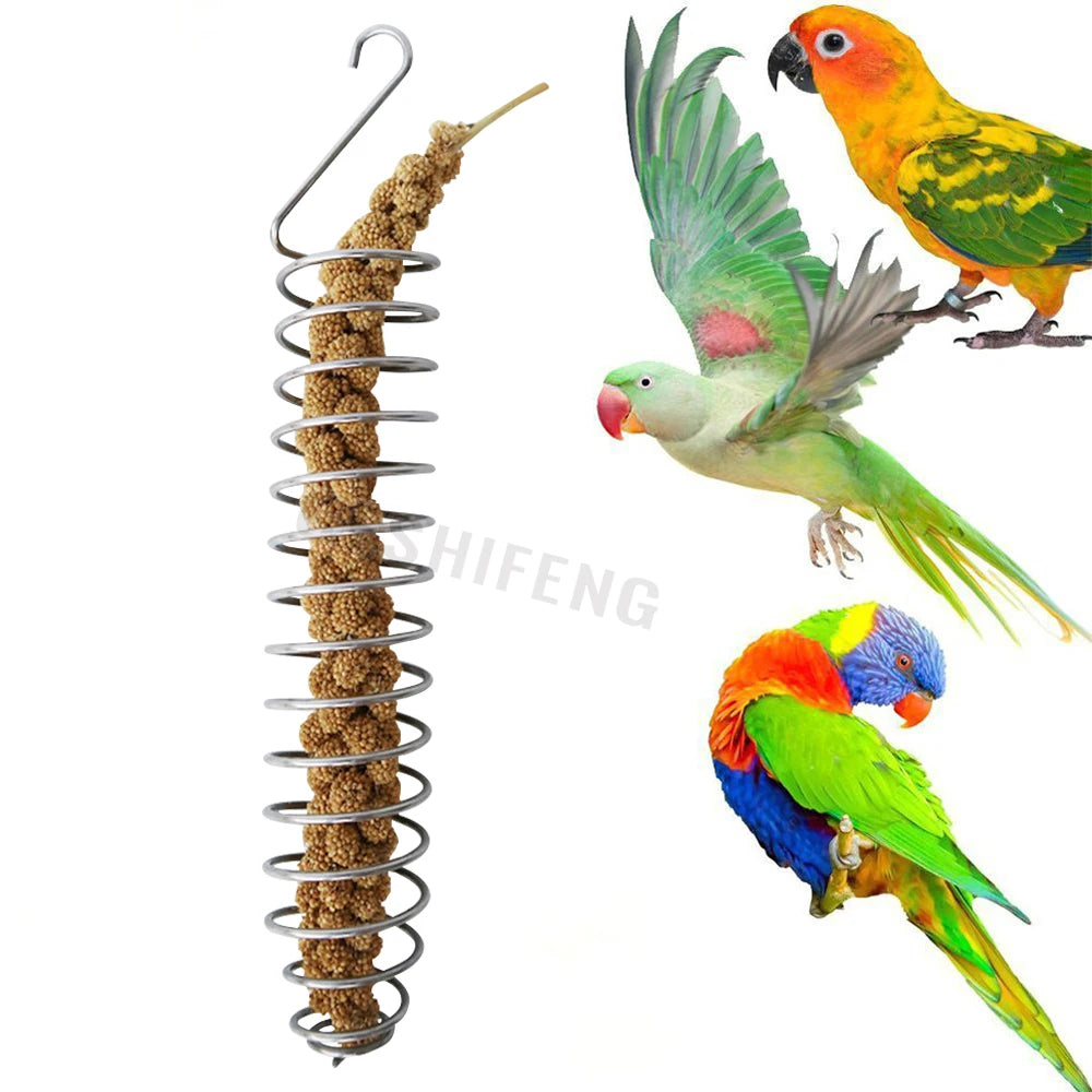 Vegetable Skewer Foraging Feed Treating Tool Hanging Bird Stainless Steel Food Holder Parrot Forager