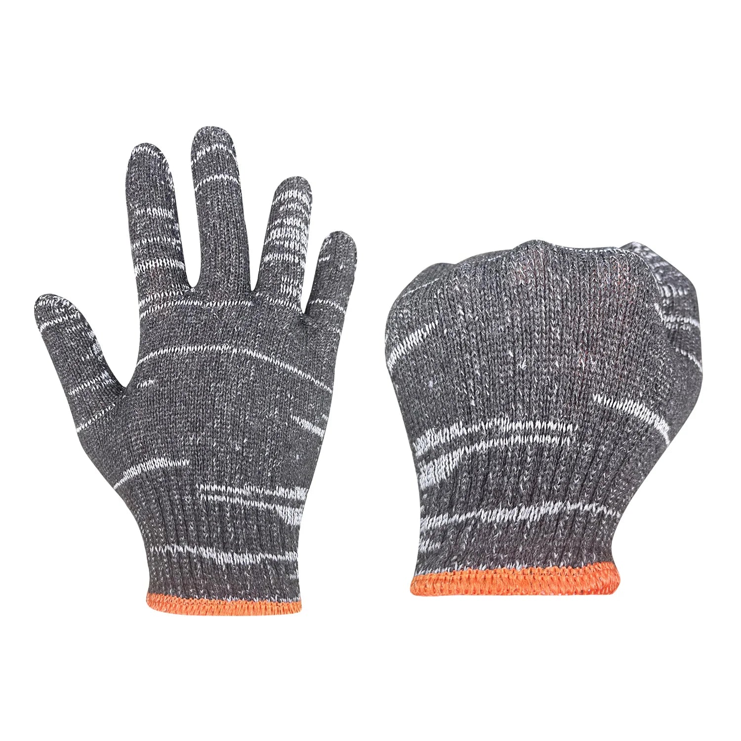 Mixed Color Black Grey Cotton Knitted Gloves Working Gloves Thread Gloves for Gardening