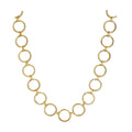 Stainless Steel 18K Gold Plated Chunky Choker Necklace Simple Big Interlocking Linked  Circle Necklace for Women Weddings