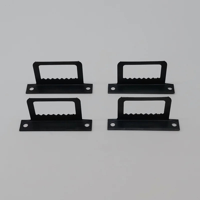 8x42x18mm Conceal Double-hole Sawtooth Square Iron Metal Plain Black-oxide Photo Album Picture Frame Hanger Wall Hook Box