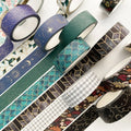 Cute Creative Japanese Gold Foil Washi Tape Lattice Star Moon DIY Decorative Masking Tape for Journal Diary Waterproof Rubber