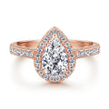925 Sterling Silver Jewelry Factory Direct Supplier Pear Cut Rhodium Plated Tarnish Resistant AAA Zircon Ring for Engagement