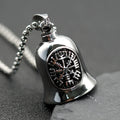 Custom Viking Bell Stainless Steel Eco-Friendly Biker Guardian Bell for Motorcycle Black Necklace Pendant