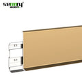 Curve Skirting Board Brushed Metal Indoor Wall Tile Decorative Simple Baseboard Extrusion Aluminium Skirting Board Profile