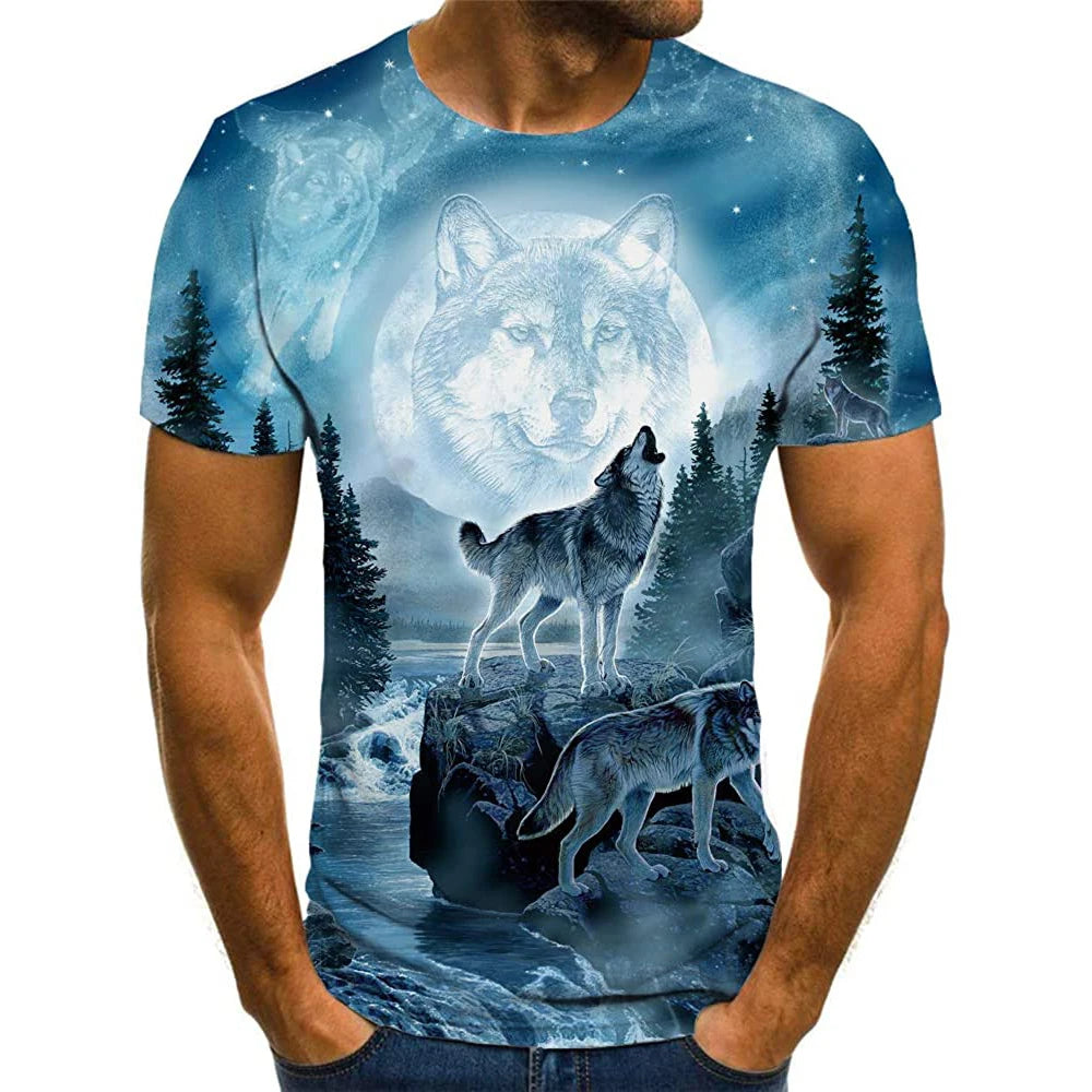 Fitspi Wolf T Shirts Men Women 3d Print Wolves Animal Unisex Short Sleeve T-shirt Dropshipping Tshirt
