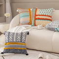 Tufted Moroccan Pillow Case Cover Print Ethnic Wholesale Geometry Embroidery Indian Bohemia Macrame Decorative Cushion Cover