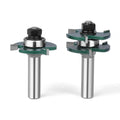 Wordwoking Tungsten Carbide Steel 3 Teeth Tongue & Groove Router Bits Set  Wood Milling Cutter
