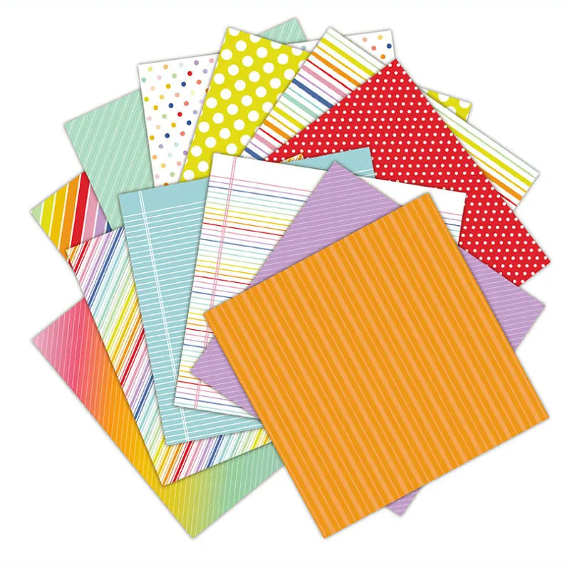 GF 24 Sheet 6"X6" Decorative Rainbow Color Scrapbook Papel DIY Hand Account Scrapbooking Paper Pack