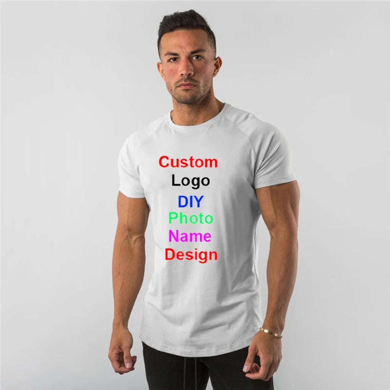 95% Cotton 5% Elastane Custom Private logo Fitness Gym Wear Sports Apparel Plain Blank Fitness Mens T Shirt