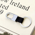AA00211 Black Leather Zinc Alloy Business Men Key Ring Car Keychain with Belt Hook Minimalist Accessories