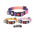 Private Label Custom Dog Collar Personalized Silicone Puppy Necklace with Printed Pattern and Nylon Rubber Scarf Decoration