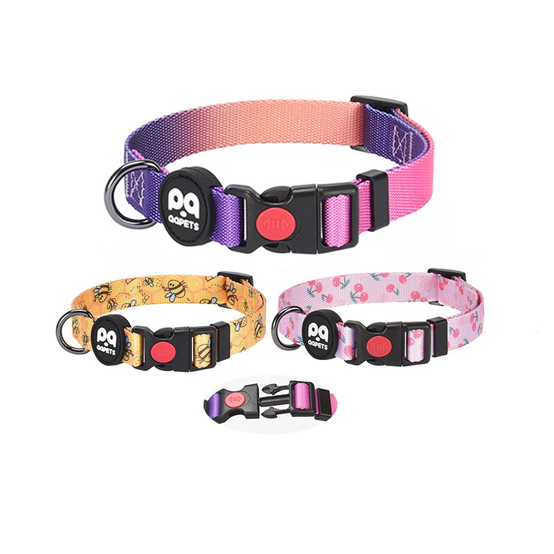 Private Label Custom Dog Collar Personalized Silicone Puppy Necklace with Printed Pattern and Nylon Rubber Scarf Decoration
