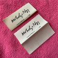 Custom Natural Organic Cotton Wash Care Labelcheap Eco-friendly Brand logo Clothing Cotton Tag