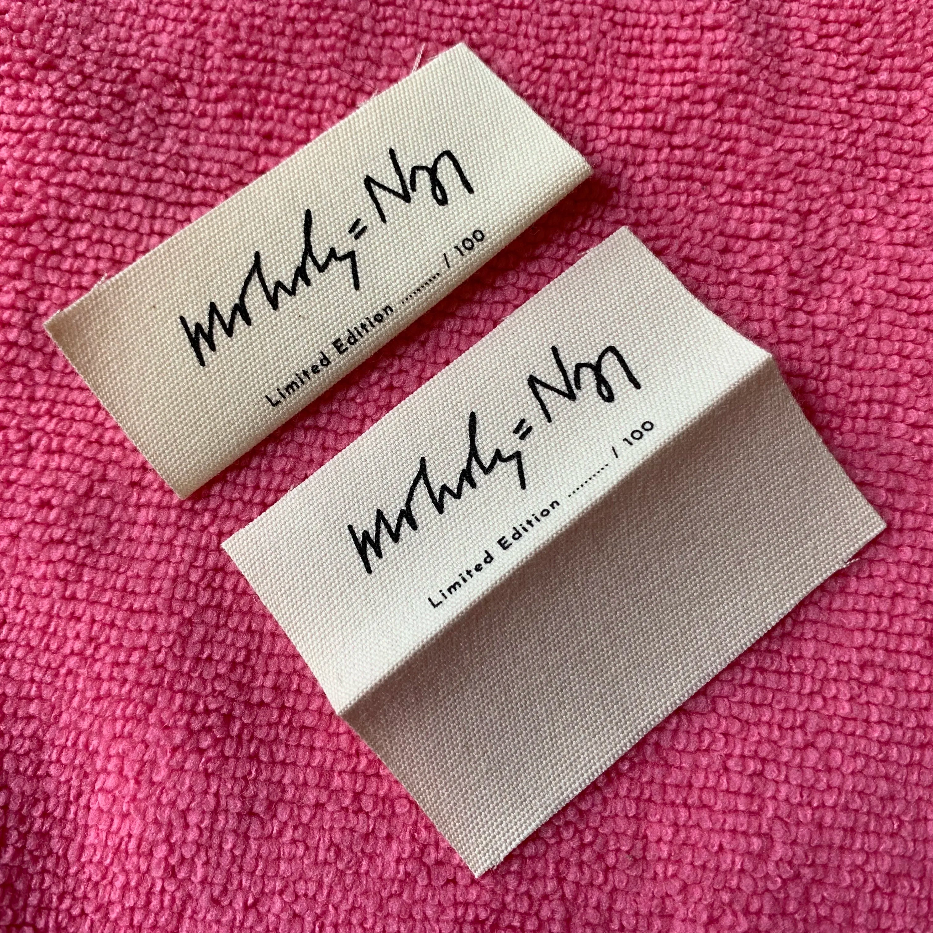 Custom Natural Organic Cotton Wash Care Labelcheap Eco-friendly Brand logo Clothing Cotton Tag