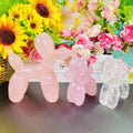 New Design Custom Balloon Dog Statue Cute Rose Quartz Classic Toy Dog Crystal Crafts