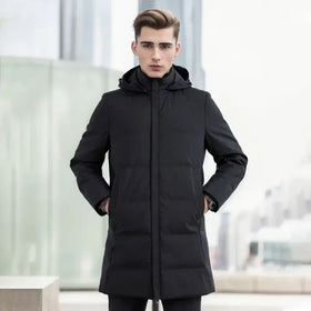 Wholesale Down Jacket Men Custom logo Black Puffer Jacket Windproof Mens Winter ultra Light Down Jacket for Men