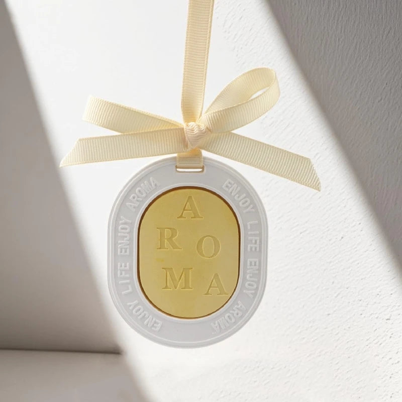 Scented Ceramic Aroma Plaster Handmade Porcelain Home Fragrance Essential Oil Diffuser Hanging Car Wardrobe Air Freshener