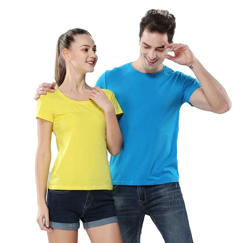 Wholesale OEM Pure T-shirt  Custom Logo Print Cheaper Men's Round Neck Printing  Blank Logo T Shirt