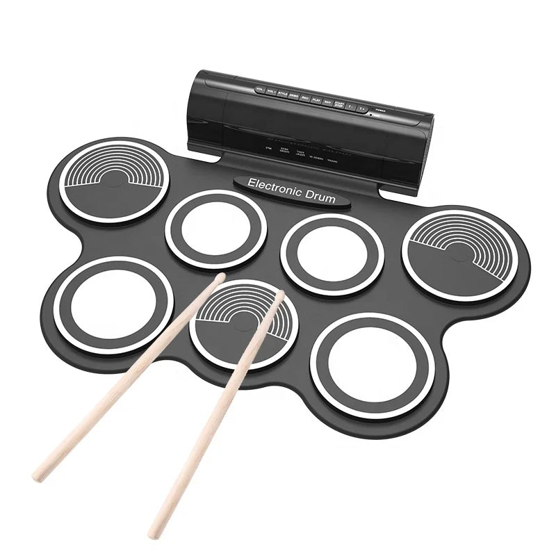 Wholesale Electronic Drum Set Portable Silicon Pad Roll up Drum Kit for Christmas Gift for Kids