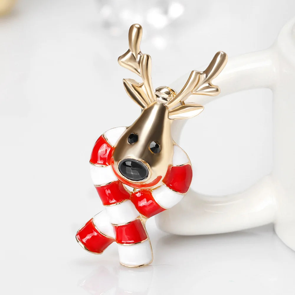 Cute Deer Brooch Pin Children's Alloy Jewelry for Wedding Engagement & Christmas Parties Perfect Costume Accessory